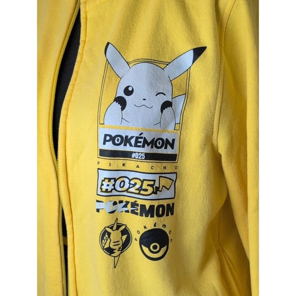 Pokemon Yellow Pikachu Hooded Zip Jacket with Ear Details